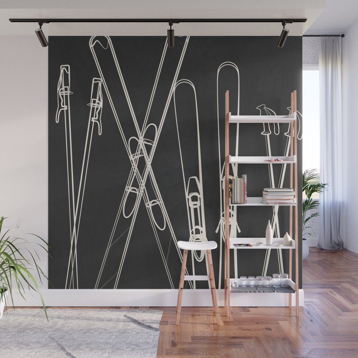 Minimal Skis 1 Wall Mural Gallery Image 1