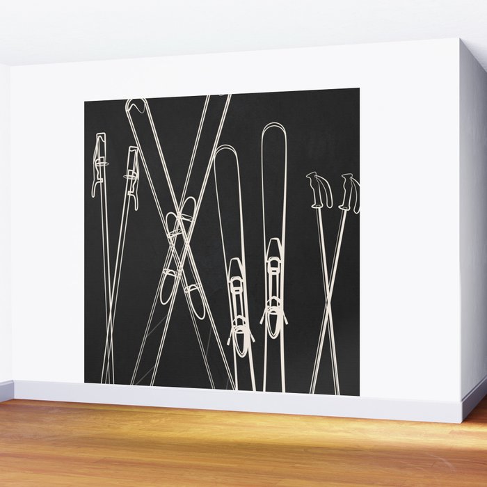 Minimal Skis 1 Wall Mural Gallery Image 2