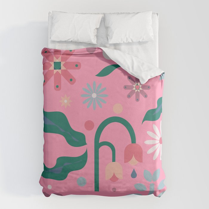 Flowers in Pink Duvet Cover Gallery Image 6