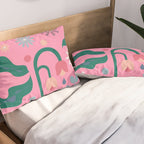Flowers in Pink Pillow Sham Gallery Image 2