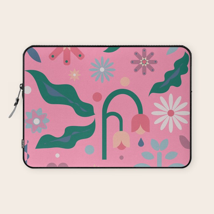 Flowers in Pink Laptop Sleeve Gallery Image 1