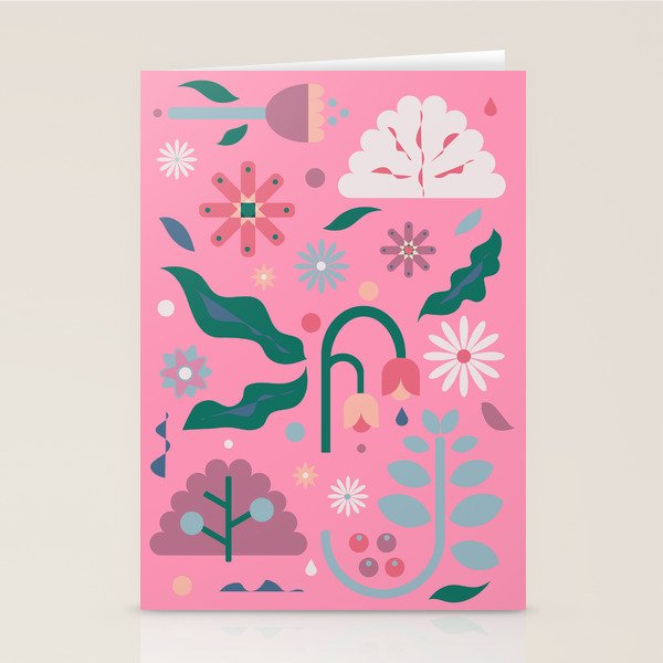 Flowers in Pink Stationery Card Gallery Image 2