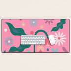 Flowers in Pink Desk Mat Gallery Image 1