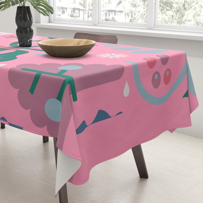 Flowers in Pink Tablecloth Gallery Image 3