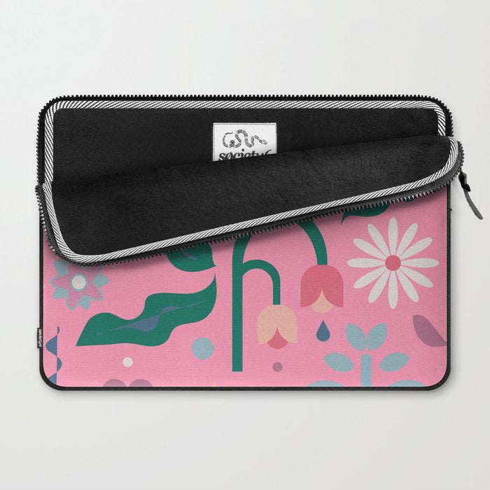 Flowers in Pink Laptop Sleeve Gallery Image 2