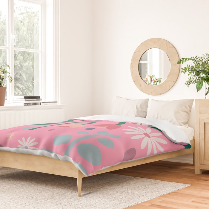 Flowers in Pink Duvet Cover Gallery Image 2