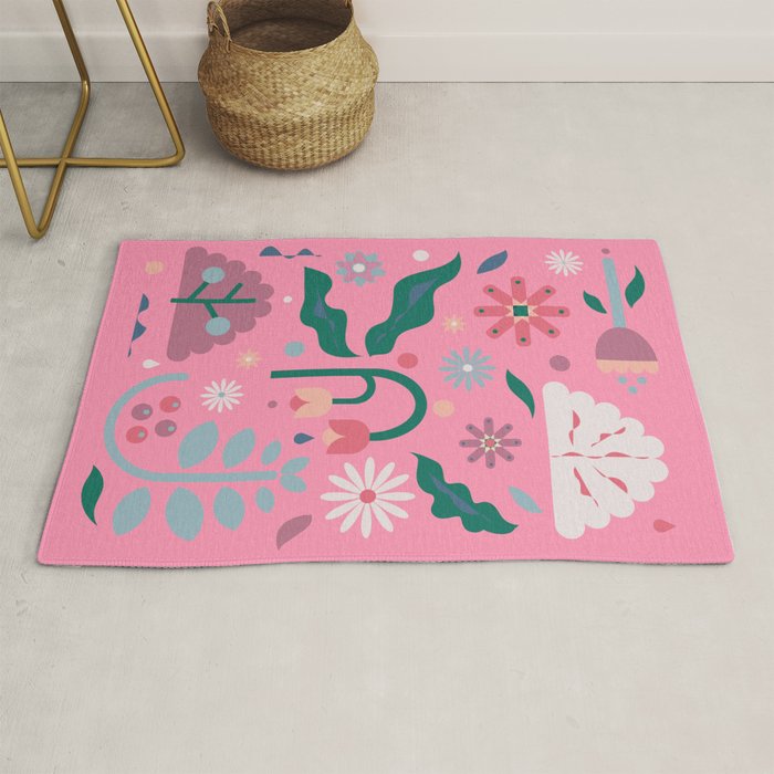 Flowers in Pink Rug Gallery Image 1