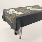Folk Art Moth - Black Tablecloth Gallery Image 1