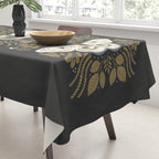 Folk Art Moth - Black Tablecloth Gallery Image 3