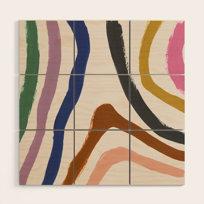 Zébra pop Wood Wall Art Gallery Image 1