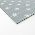 Midcentury Stars and Dots Pattern in Light Blue Gray and Cream Welcome Mat Gallery Image 2