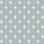 Midcentury Stars and Dots Pattern in Light Blue Gray and Cream Coffee Mug Gallery Image 2