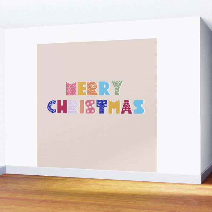 MERRY CHRISTMAS Wall Mural Gallery Image 2