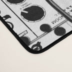 analog synthesizer system - modular black and white Desk Mat Gallery Image 4