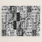 analog synthesizer system - modular black and white Jigsaw Puzzle Gallery Image 1
