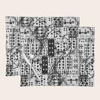 analog synthesizer system - modular black and white Placemat Gallery Image 1