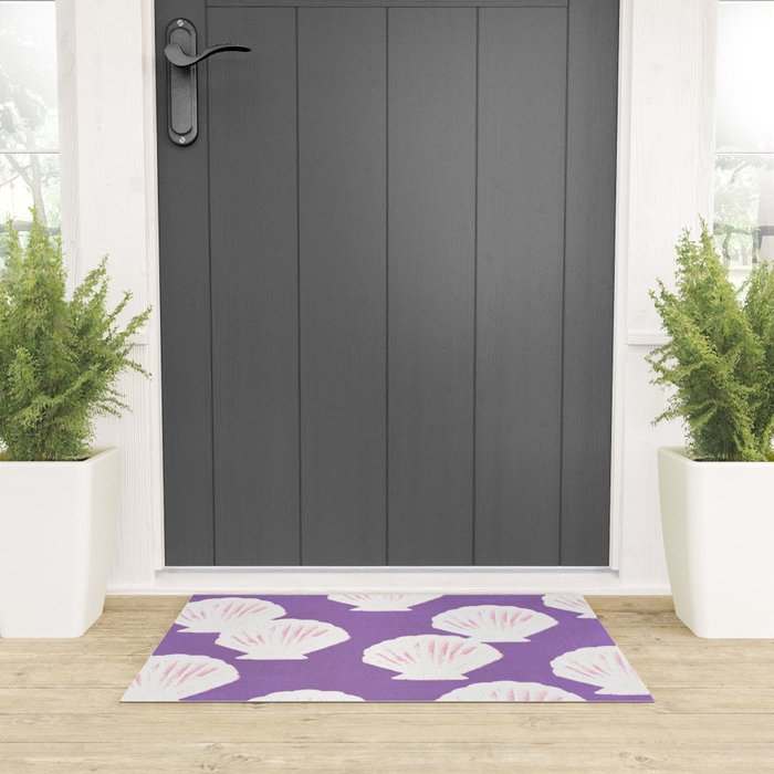 Purple Shells Pattern Welcome Mat Gallery Image 3