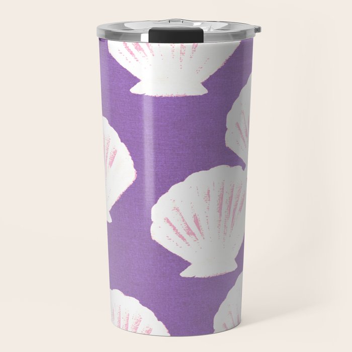 Purple Shells Pattern Travel Mug Gallery Image 1
