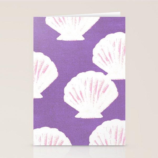 Purple Shells Pattern Stationery Card Gallery Image 2