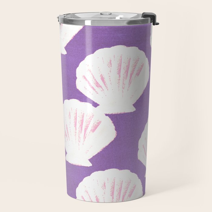Purple Shells Pattern Travel Mug Gallery Image 2