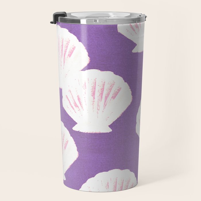 Purple Shells Pattern Travel Mug Gallery Image 3