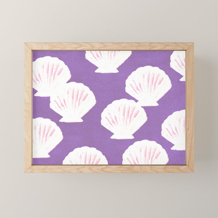 Purple Shells Pattern Mini Art Print Gallery Image 1