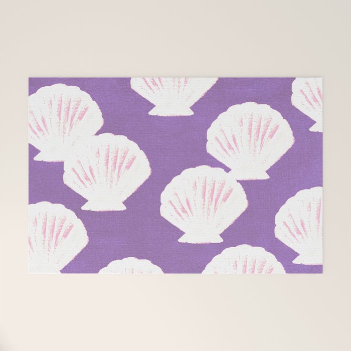 Purple Shells Pattern Welcome Mat Gallery Image 1