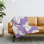 Purple Shells Pattern Throw Blanket Gallery Image 1