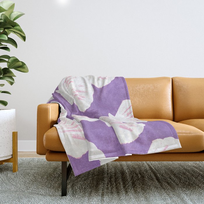 Purple Shells Pattern Throw Blanket Gallery Image 1