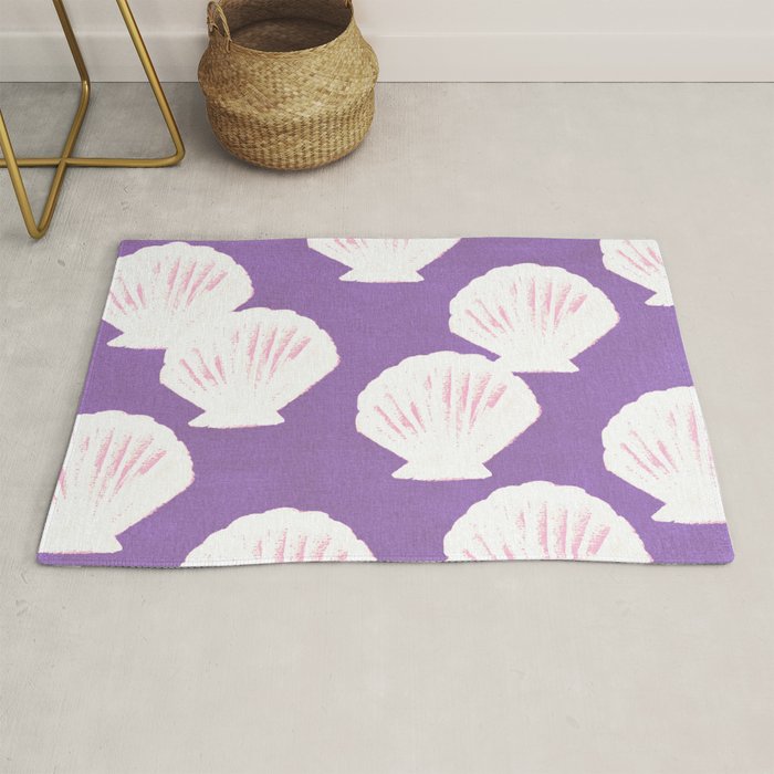 Purple Shells Pattern Rug Gallery Image 1