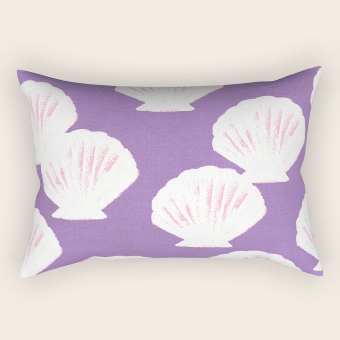Purple Shells Pattern Rectangular Pillow Gallery Image 2