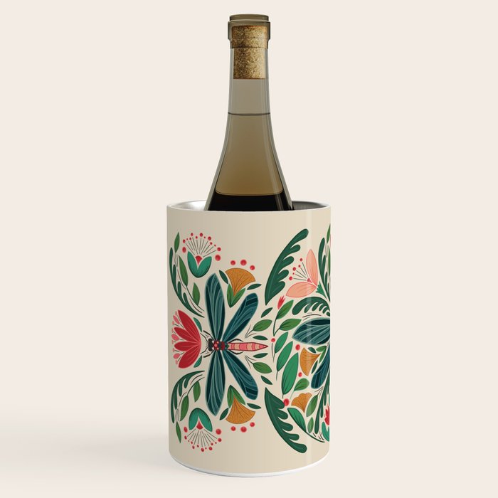 Dragonfly Folk Design Wine Chiller Gallery Image 2