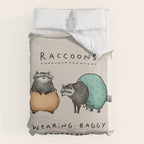 Raccoons Wearing Baggy Pantaloons Duvet Cover Gallery Image 6