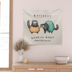 Raccoons Wearing Baggy Pantaloons Wall Tapestry Gallery Image 2