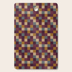 Bold Autumn Checks Pattern - Small XIII Cutting Board Gallery Image 1
