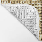 Golden Metallic Glitter Sequins Bath Mat Gallery Image 2
