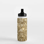 Golden Metallic Glitter Sequins Water Bottle Gallery Image 2