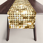 Golden Metallic Glitter Sequins Table Runner Gallery Image 1
