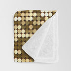 Golden Metallic Glitter Sequins Throw Blanket Gallery Image 3