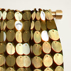Golden Metallic Glitter Sequins Window Curtain Gallery Image 2