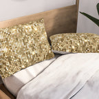 Golden Metallic Glitter Sequins Pillow Sham Gallery Image 2