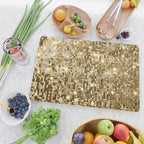 Golden Metallic Glitter Sequins Cutting Board Gallery Image 2