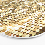 Golden Metallic Glitter Sequins Bath Mat Gallery Image 3