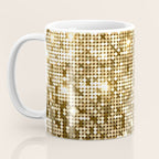 Golden Metallic Glitter Sequins Coffee Mug Gallery Image 3