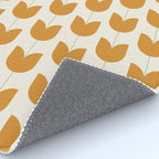 Spring Tulips V Orange Mid Century Flowers Rug Gallery Image 4