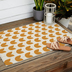 Spring Tulips V Orange Mid Century Flowers Outdoor Rug Gallery Image 2