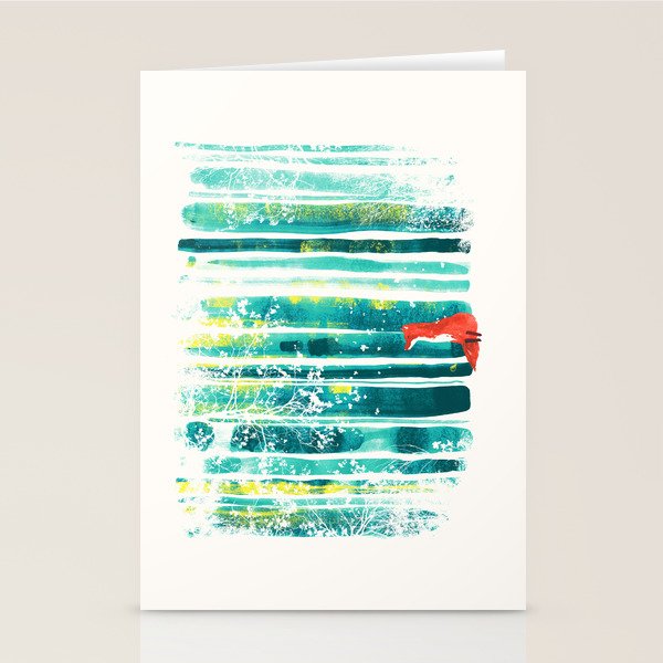 Fox in quiet forest Stationery Card Gallery Image 2