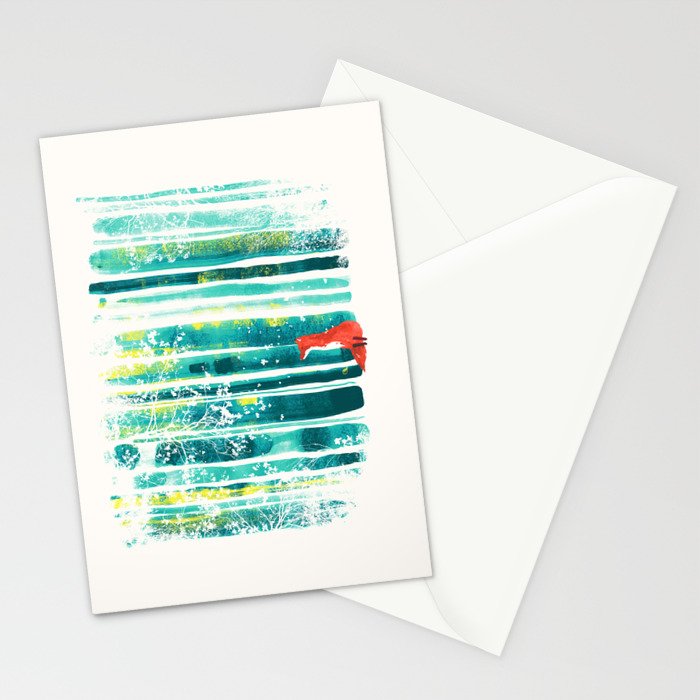 Fox in quiet forest Stationery Card Gallery Image 2
