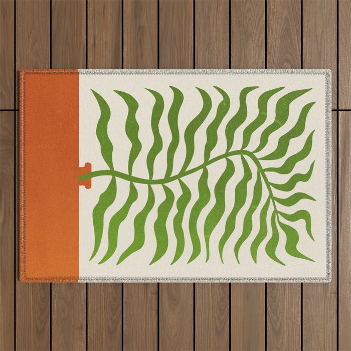 Wild Leaves II: Matisse Edition Outdoor Rug Gallery Image 1