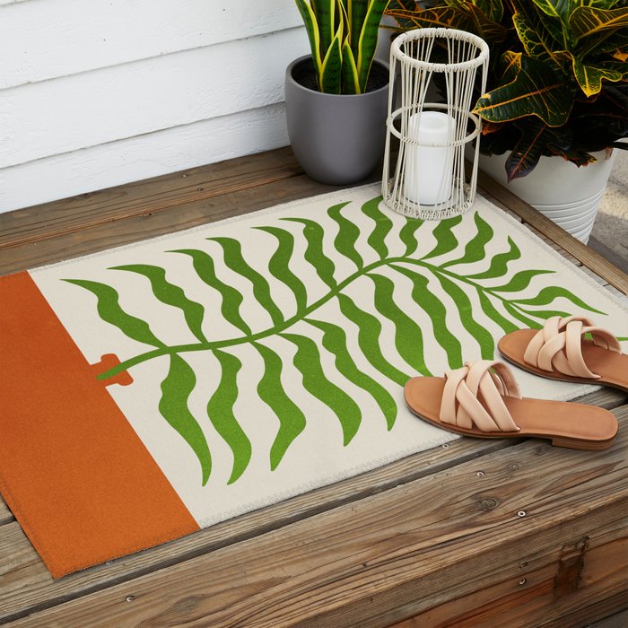 Wild Leaves II: Matisse Edition Outdoor Rug Gallery Image 2